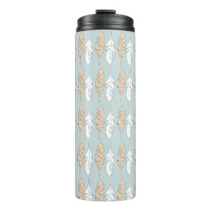 Tribal, Art, Spritzer Paint Feathers Thermosbecher