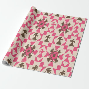 Tribal aztec abstrakt-nahtloses Muster Geschenkpapier