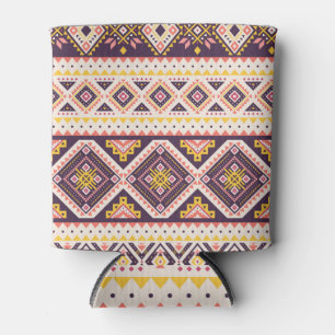Tribal Aztec gestreifte, geometrische Muster. Dosenkühler