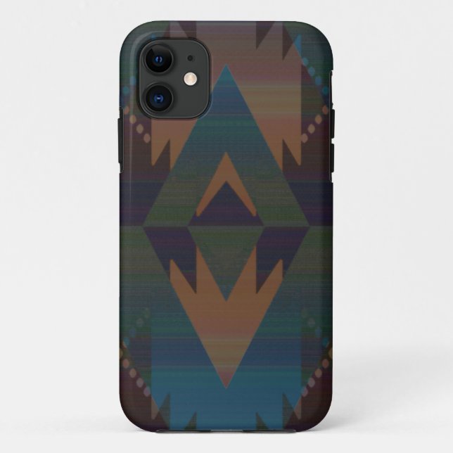 Tribal Aztec Muster Südwest Design Phone Case (Rückseite)