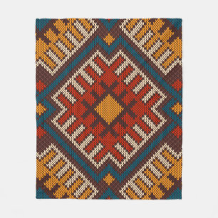 Tribal Aztec nahtlose Muster auf der Wolle aus Gew Fleecedecke