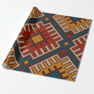 Tribal Aztec nahtlose Muster auf der Wolle aus Gew Geschenkpapier