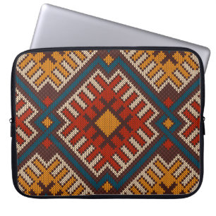 Tribal Aztec nahtlose Muster auf der Wolle aus Gew Laptopschutzhülle