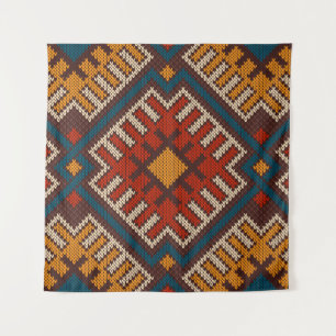Tribal Aztec nahtlose Muster auf der Wolle aus Gew Wandteppich