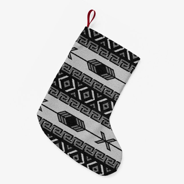 Tribal Aztec Pattern Südwestweihnachtsfeier BNW Kleiner Weihnachtsstrumpf (Vorderansicht (hängend))