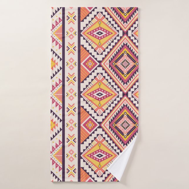 Tribal Aztec rayé Arrière - plan sans couture (Serviette de bain)
