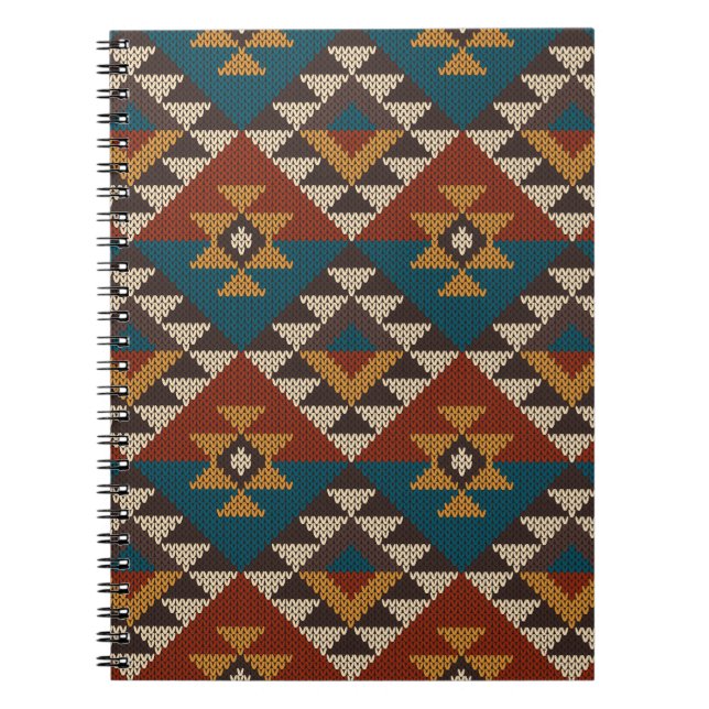 Tribal Aztec Wolle stickte Textur. Notizblock (Vorderseite)