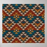 Tribal Aztec Wolle stickte Textur.