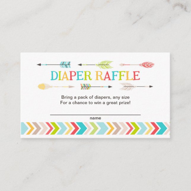Tribal Baby Duschdiaper Gewinnspiele / Spiele Begleitkarte (Vorderseite)