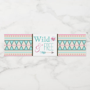 Tribal Baby Dusche Wasserflaschen Labels
