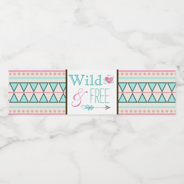 Tribal Baby Dusche Wasserflaschen Labels (Einzelnes Label)