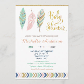 Tribal Baby Shower Einladung / Boho Baby Shower