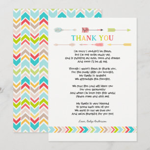 Tribal Baby Shower PoemDanke, dass ihr es bemerkt  Einladung