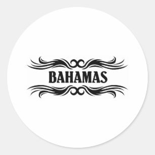 Tribal Bahamas Runder Aufkleber