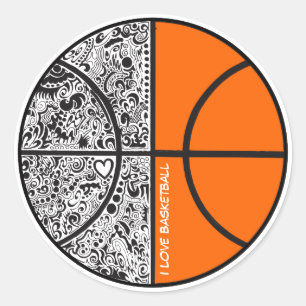 Tribal Basketball Runder Aufkleber
