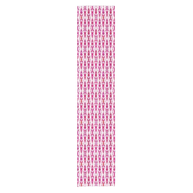 Tribal Batik - Burqundy und Fuchsia Pink Kurzer Tischläufer (Vorderseite)
