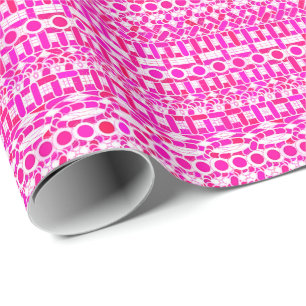 Tribal Batik - Fuchsia, Magenta, Orchidee und Weiß Geschenkpapier