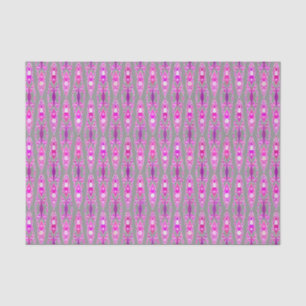 Tribal Batik - Fuchsia Pink, Violet und Grau Seidenpapier
