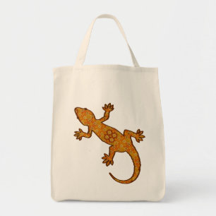 Tribal Batik Gecko - Rost, Amber und Tan Tragetasche