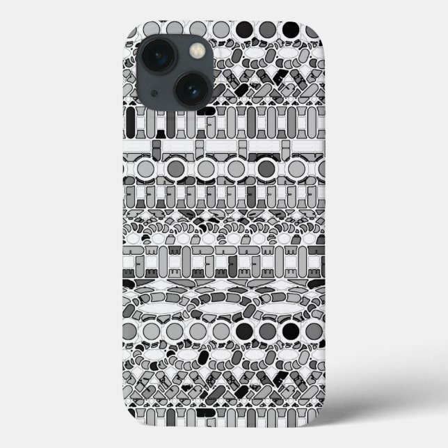 Tribal Batik - Grautöne Case-Mate iPhone Hülle (Rückseite)