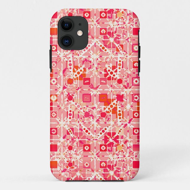 Tribal Batik - Korallenrosa, Korallenorange und -c Case-Mate iPhone Hülle (Rückseite)