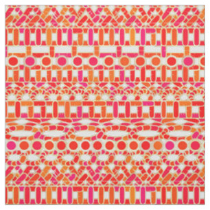 Tribal Batik - Orange- und Rosatöne Stoff