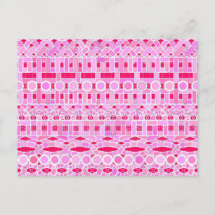 Tribal-Batik - Rosa-Farbtöne Postkarte
