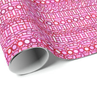 Tribal-Batik - Rosa- und Bordeauxtöne