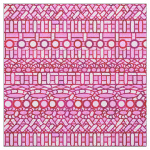 Tribal-Batik - Rosa- und Bordeauxtöne Stoff