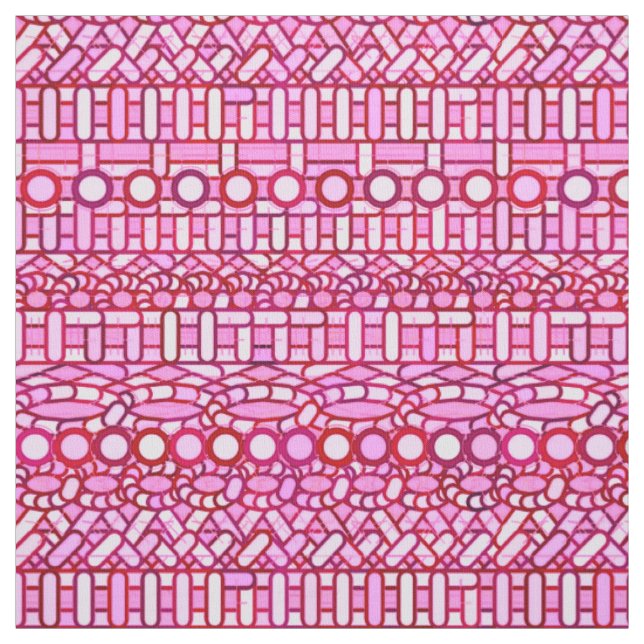 Tribal-Batik - Rosa- und Bordeauxtöne Stoff (Muster)