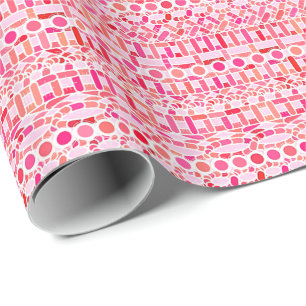 Tribal Batik - Rosa- und Korallenfarben Geschenkpapier