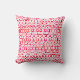 Tribal Batik - Rosa- und Korallenfarben Kissen