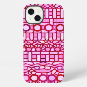 Tribal Batik - Schattierungen von Rosa und Burgund iPhone Hülle