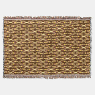 Tribal Batik - Schokolade braun und Beige Decke