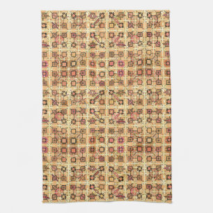 Tribal Batik - Schokoladenbraun und Kamelbraun Handtuch