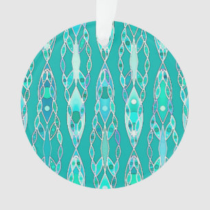 Tribal Batik - Türkis und Aquamarine Ornament