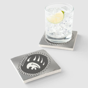 Tribal Bear Art Drinks Coasters Native Bear Unters Steinuntersetzer