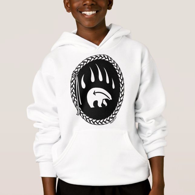 Tribal Bear Art Kid's Sweatshirt Bär Claw Hoodie (Vorderseite)