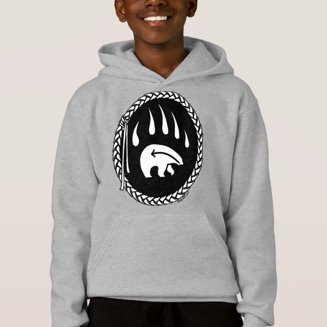 Tribal Bear Art Kid's Sweatshirt Bear Claw Shirt (Vorderseite)