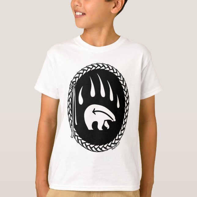 Tribal Bear Art Kids T-shirt Bear Claw Kids Tee -  (Devant)