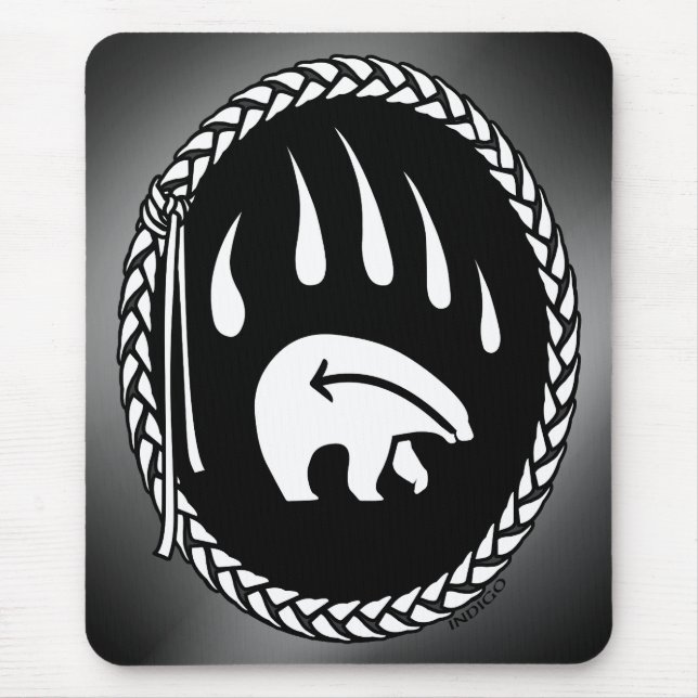 Tribal Bear Art Mousepad Stilvolle Wildlife Mousep (Vorne)