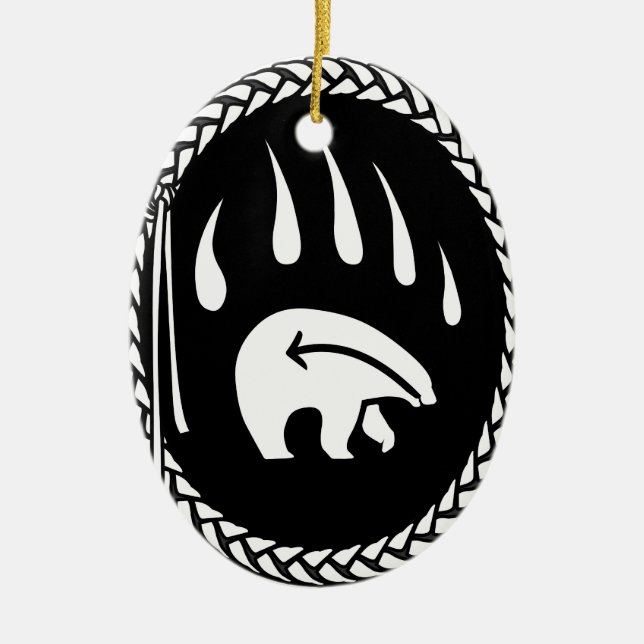 Tribal Bear Art Ornament Bär Sake & Gifts (Vorne)