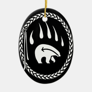 Tribal Bear Art Ornament Custom Bear Keepake