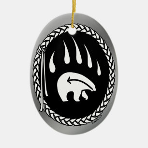 Tribal Bear Art Ornament Custom Bear Keepake