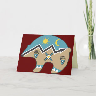 Tribal Bear Design Karte