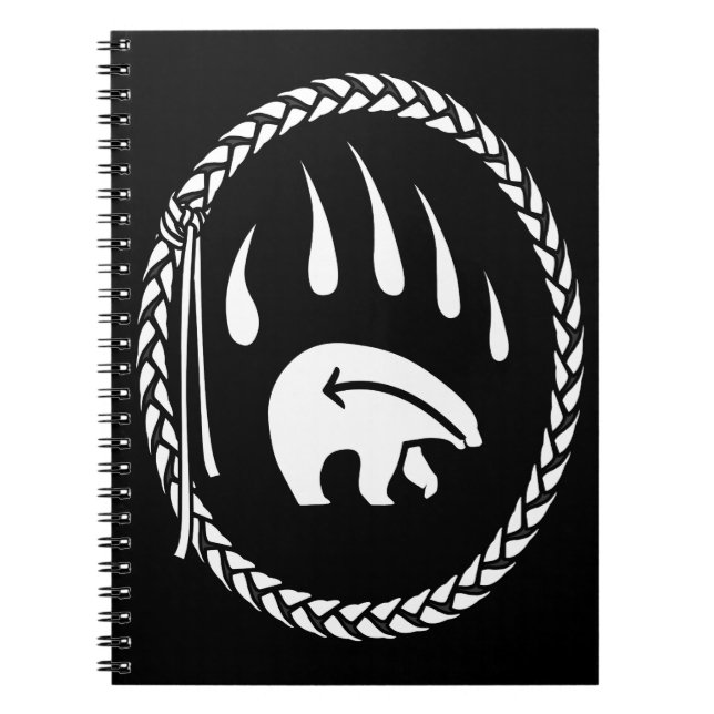 Tribal Bear Notebook Native Bear Art Notebook Notizblock (Vorderseite)