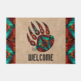 Tribal Bear Paw Doormat Fußmatte