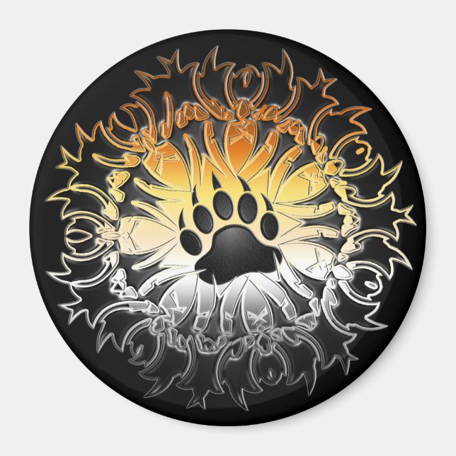 Tribal Bear Pride Paw Magnet (Vorne)