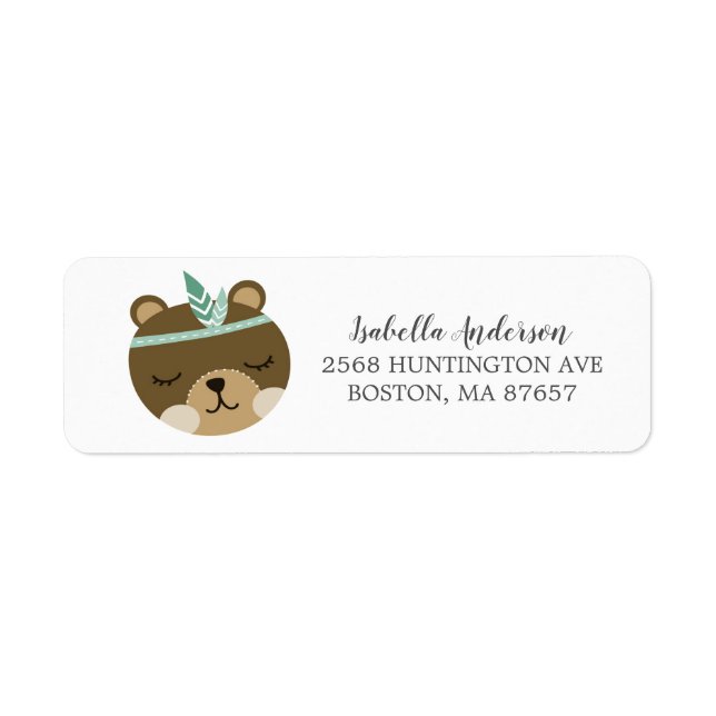 Tribal Bear Wild One Baby Showmarke (Vorne)
