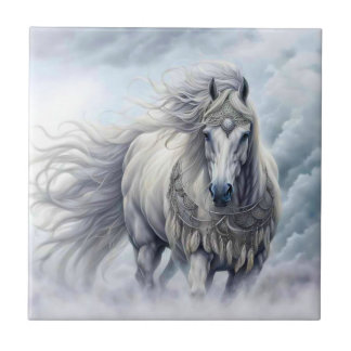 Tribal Beautiful White Horse Fliese